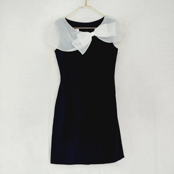 Talbots Black & White Sleeveless Formal Pencil Dress 1049 - Picture 1 of 8